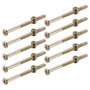 Uxcell M6 x 3.15'' Furniture Bolts Nut Set Hex Socket Screw with Barrel Nuts Phillips-Slotted 12Sets
