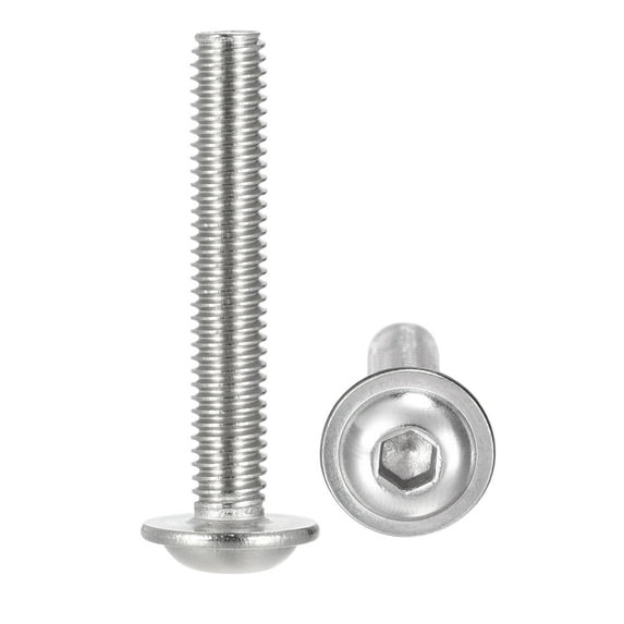 Uxcell M6 x 40mm 304 Stainless Steel Flanged Button Head Socket Cap Screws 50 Pack