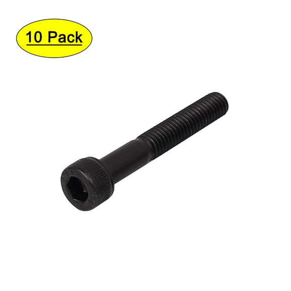 Uxcell M6 x 40mm Alloy Steel 12.9 Grade Bolt Hex Socket Head Cap Screw DIN912 (10-pack)