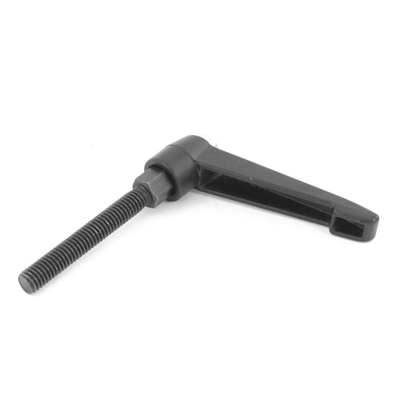 Uxcell M6 x 40mm Thread Clamping Lever Black Metal Adjustable Handle