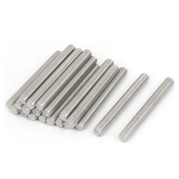 Uxcell M6 x 55mm 304 Stainless Steel Male Threaded Rod Bar Studs Fasteners 20 Pack