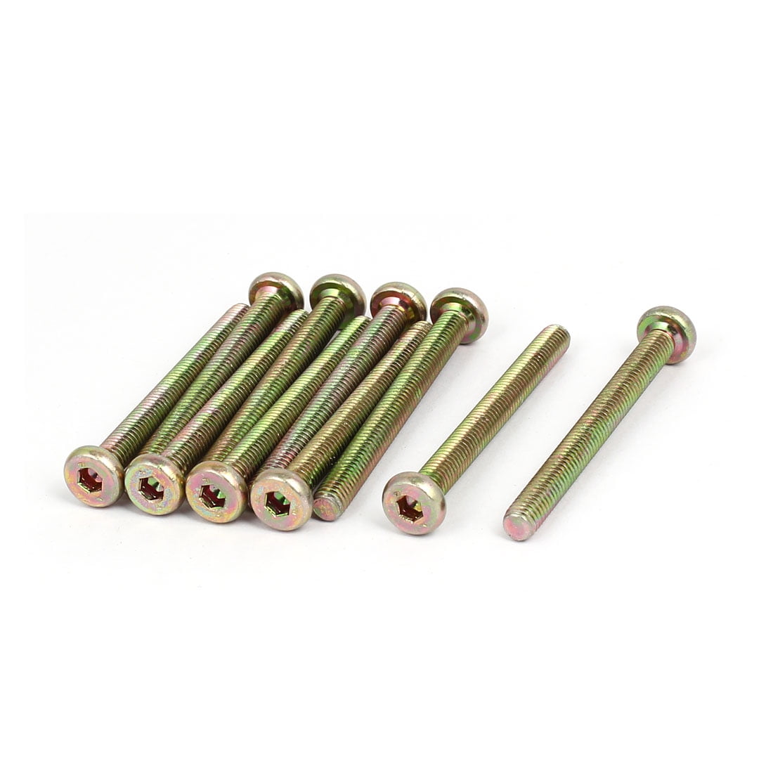 Uxcell M6 x 60mm Fully Thread Hex Socket Metal  Drive Flat Head Screws Bolts Fasteners (10-pack)