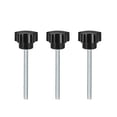 thumbnail image 1 of Uxcell M6 x 70mm Male Thread 30mm Head Star Knobs Zinc Plated Black 3 Pack, 1 of 5