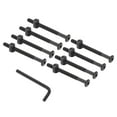thumbnail image 1 of Uxcell M6 x 75mm Bunk Bed Bolts, 8Pcs Hex Socket Screws Nuts with Wrench Black, 1 of 6