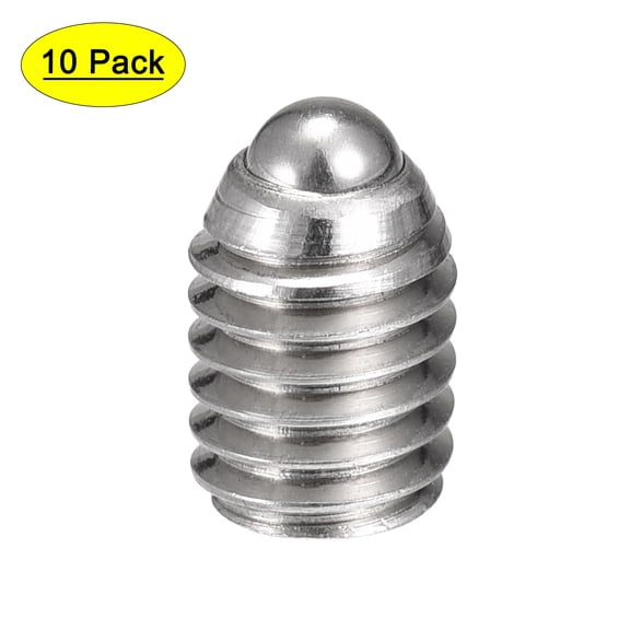 Uxcell M6 x 8mm 304 Stainless Steel Spring Hex Socket Ball Point Set Screws 10 Pack