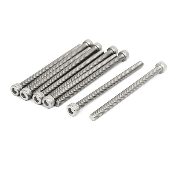 Uxcell M6 x 90mm Thread 304 Stainless Steel Hex Socket Head Cap Screw Bolt DIN912 (10-pack)