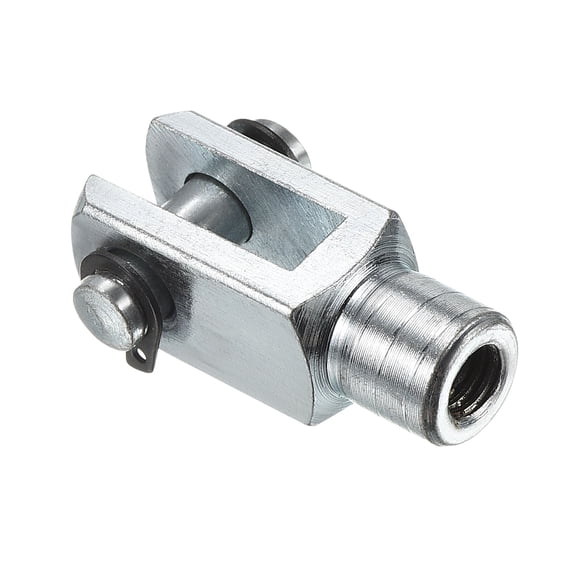 Uxcell M6x1 Air Cylinder Rod Clevis End Female Thread Y Connector Silver 1 Pack