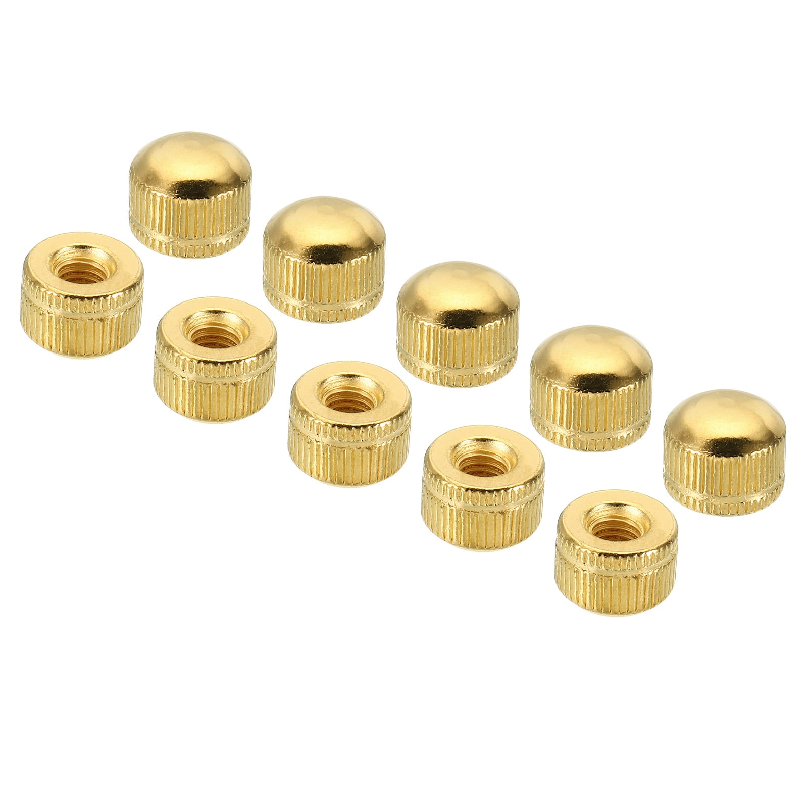 Uxcell M6x1 Cap Nut, 15 Pcs Acorn Nut Screw Knob Cap Insert Bolt Cover ...