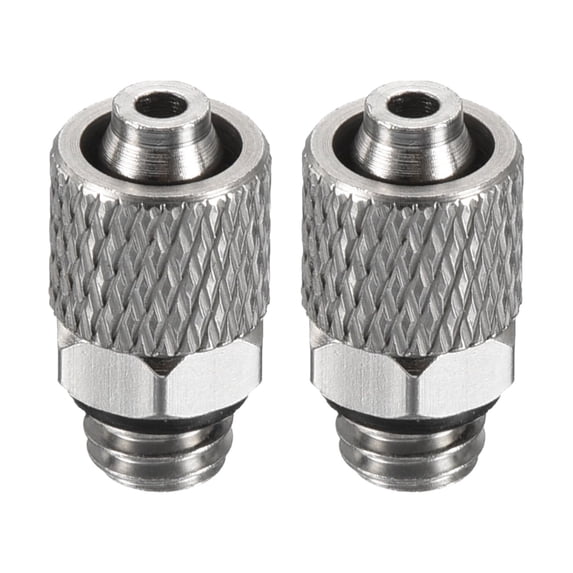 Uxcell M6x1 Compression Fitting Connector Male Thread Push in Quick Connect Air Tube Hose Straight Adapter 2 Pack