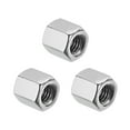 thumbnail image 1 of Uxcell M6x1 Pitch 304 Stainless Steel Hex Coupling Nuts, 3 Pcs 10mm / 0.39" Length Coarse Fully Threaded Rod Coupling Nut Studding Connector Fasteners, Silver Tone, 1 of 7