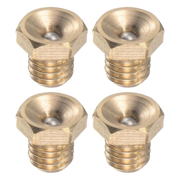 Uxcell M6x1 Stainless Steel Push Button Grease Oil Cup for Lubrication 4Pack