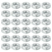 Uxcell M6x1 Steel Hex Nuts 50 Pcs Metric Thread Zinc Plated Finished Hardware Nuts Screw Bolt Fasteners 4mm Tall