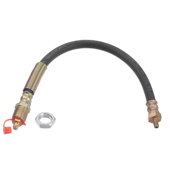 Uxcell M6x1 Thread 11.81" Length Flexible Extension Grease Hose with Fixing Hex Screw Nut for Grease Gun Lubrication