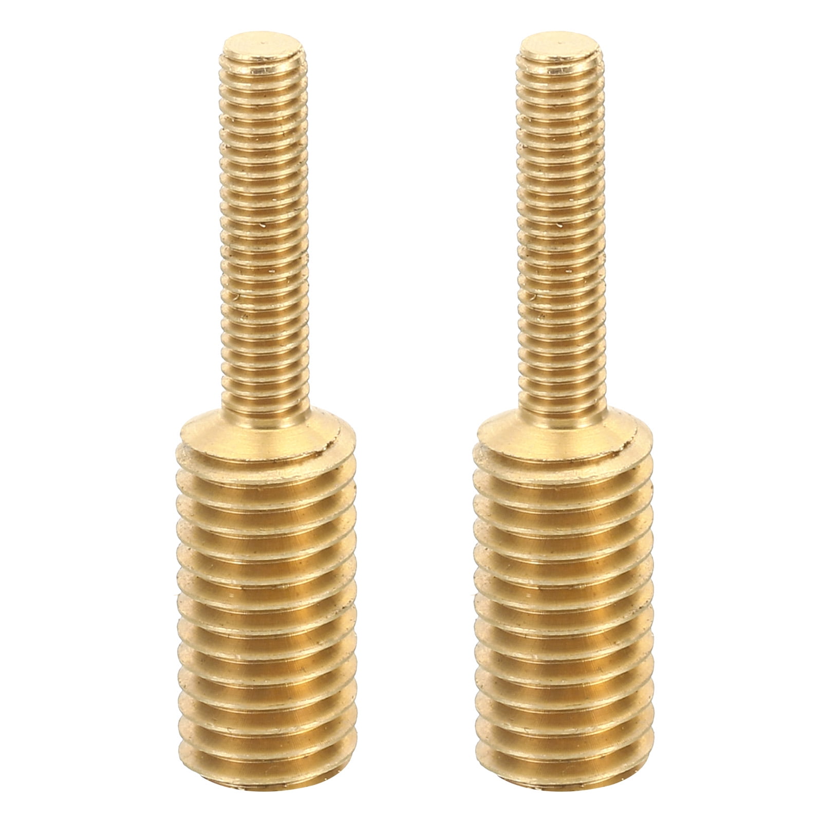 Uxcell M6x1 to M12x1.75 Double End Stud Screw Bolt, 2pcs Brass Rod ...