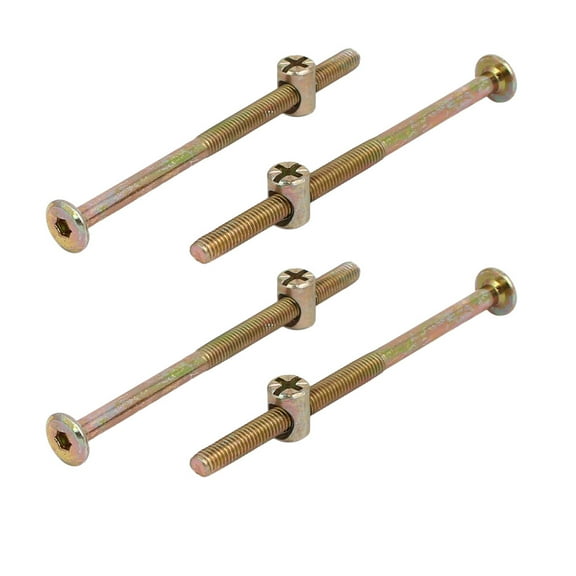 Uxcell M6x100mm Hex Socket Pan Head Furniture Screws Bolts Nuts (4 Sets) Metal