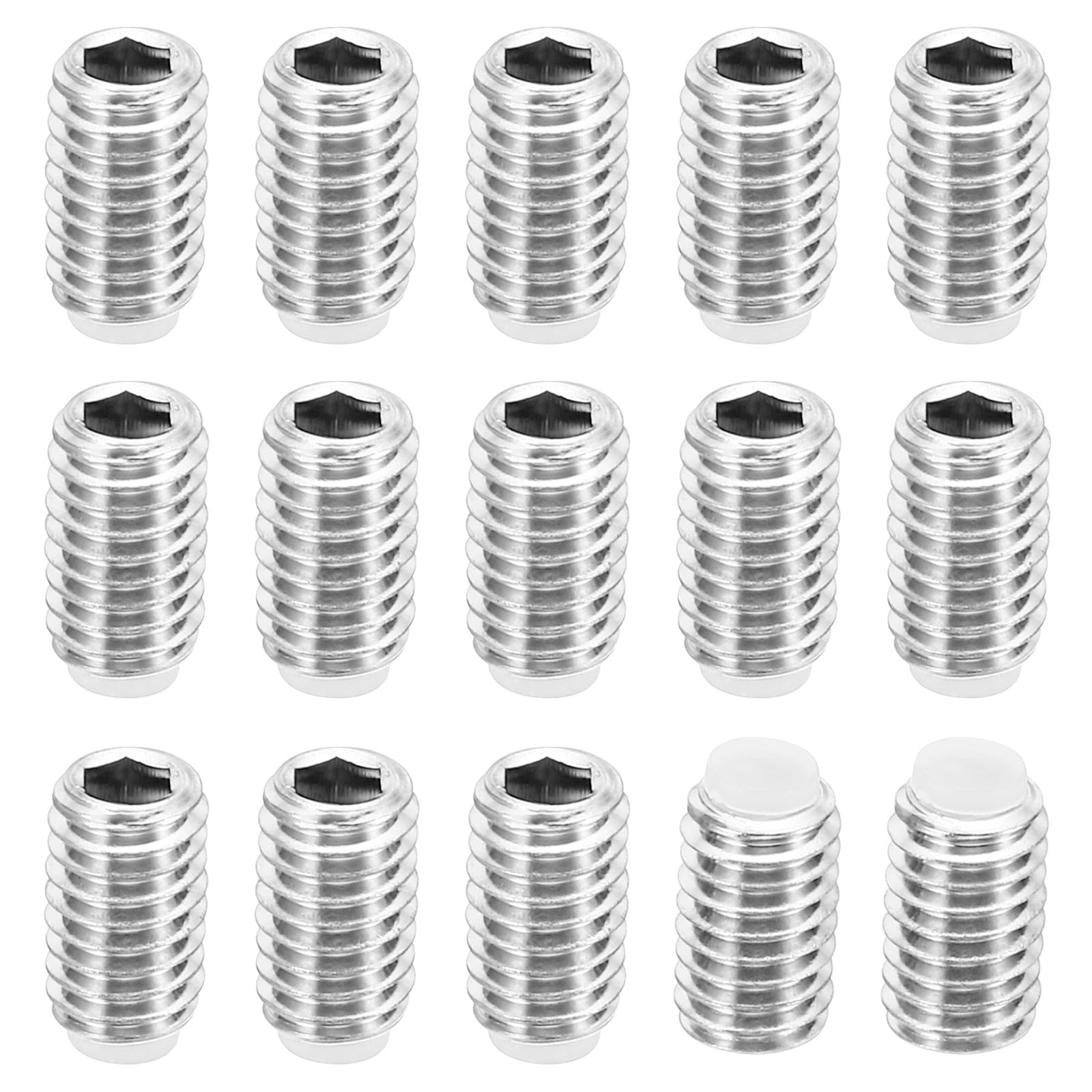 Antihex Uxcell M6x10mm Nylon Tip Grub Screw Hex Socket Head Cup Point Anti Slip ...