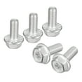 thumbnail image 1 of Uxcell M6x14mm Phillips Hex Head Flange Bolts, 10 Pack 304 Stainless Steel Screws, 1 of 5