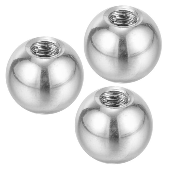 Uxcell M6x15mm Ball Nuts Knob, 3 Pack Thread 304 Stainless Steel Round Blind Hole Screw Cap Cover, Silver