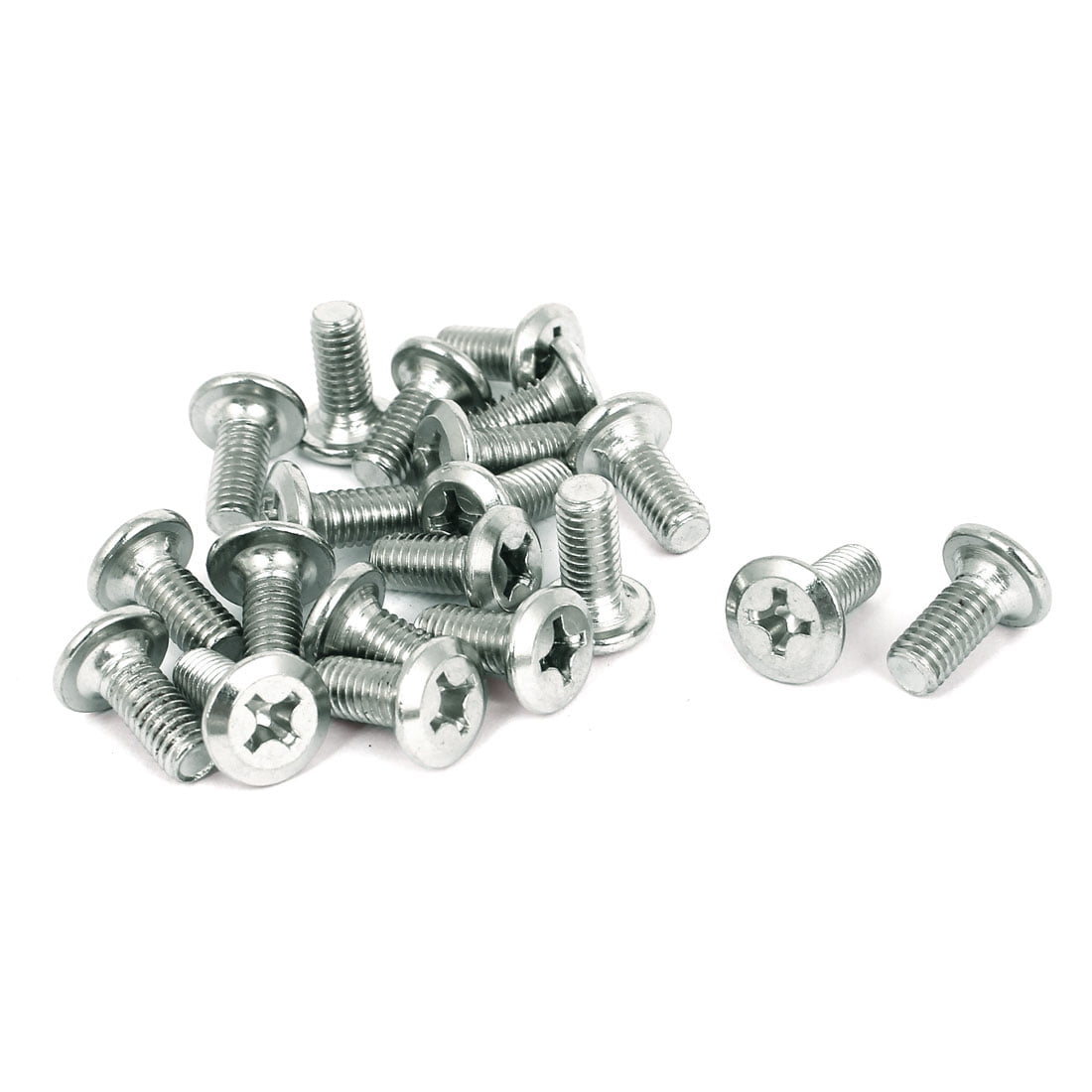 Uxcell M6x15mm Countersunk Flat Head Bolts Machine Screw Fasteners 20 Pack Metal