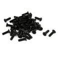 thumbnail image 1 of Uxcell M6x20mm 1mm Pitch Nylon Countersunk Head Screws Bolt Black (50-pack), 1 of 2
