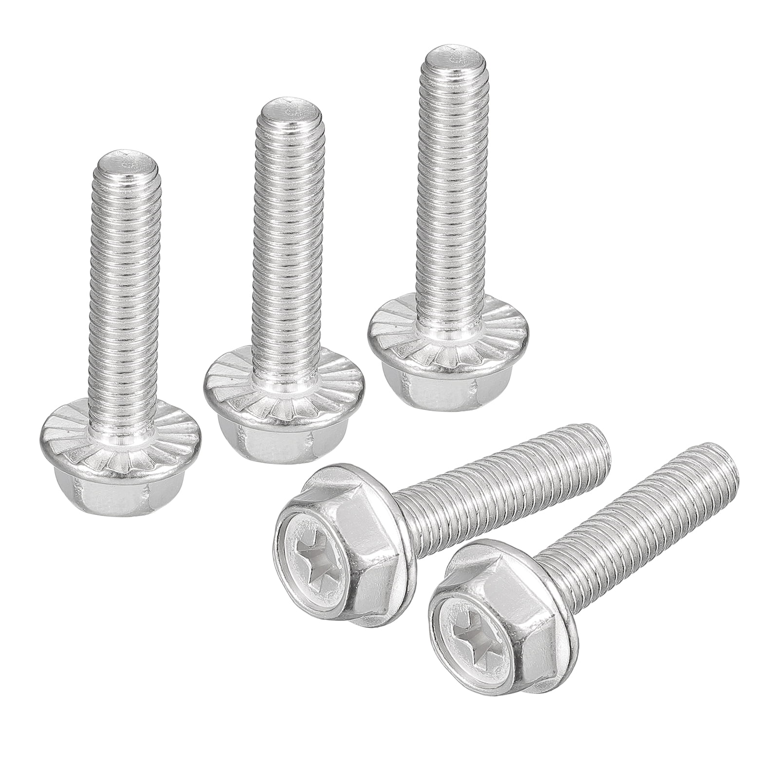 Lot De 50 Boulons à Bride Hexagonale M6x25 Mm – Classe 8.8 – Zingué – Uxcell – Usage Intensif