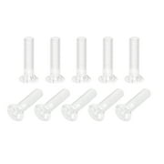 Uxcell M6x25mm Plastic Phillips Machine Screws, PC Flat Head Machine Bolts 10 Pack