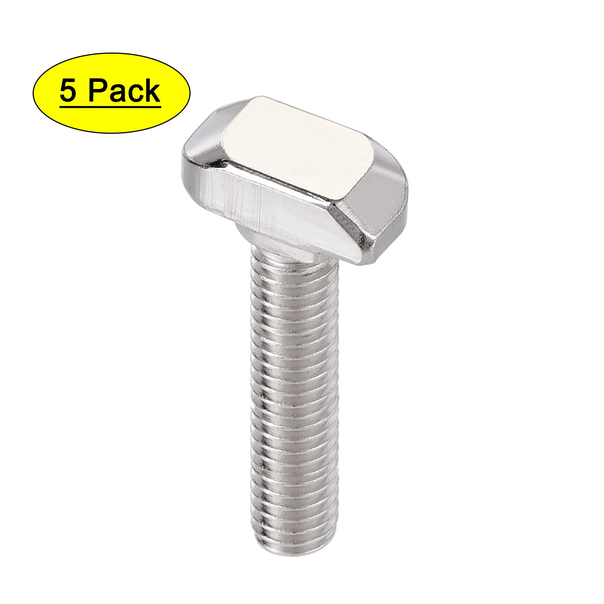 Uxcell M6x25mm TSlot Dropin Stud Sliding Bolt Carbon Steel 5 Pack