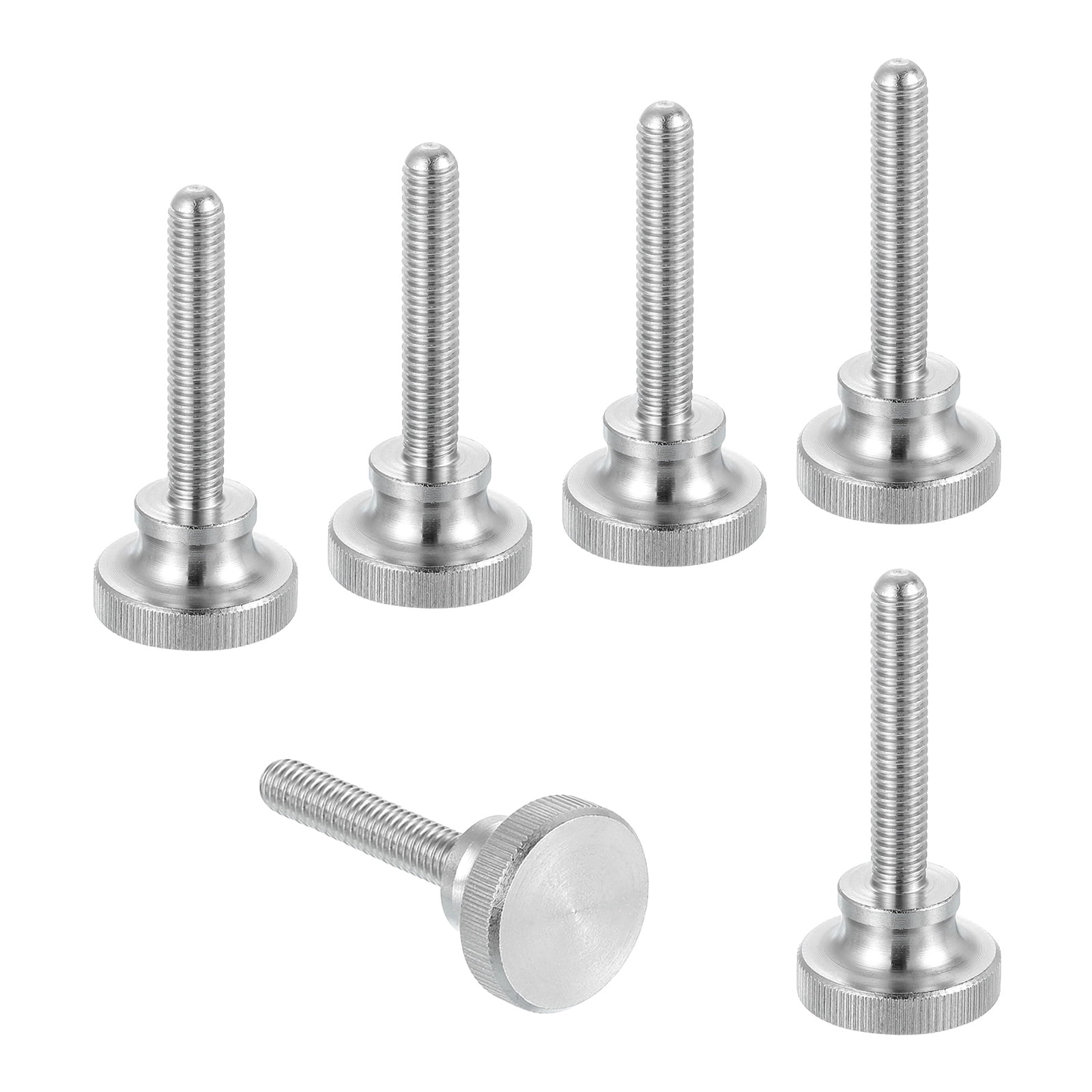 Uxcell M6x35mm Knurled Thumb Screws, 304 Stainless Steel Diamond Head ...