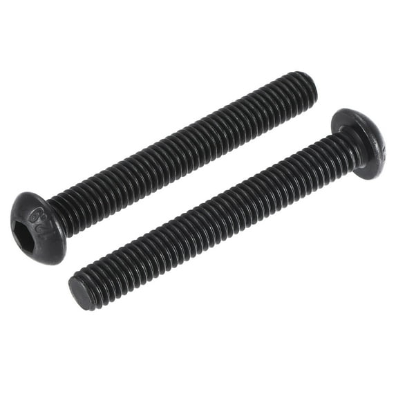 Uxcell M6x45mm Hex Socket Button Head Bolts Alloy Steel Blackening 10 Pack