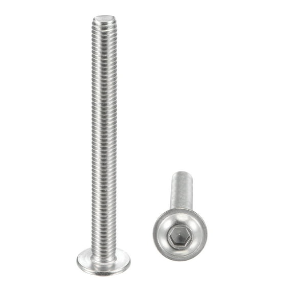 Uxcell M6x60mm 304 Stainless Steel Flanged Button Head Socket Cap Screws 10 Pack