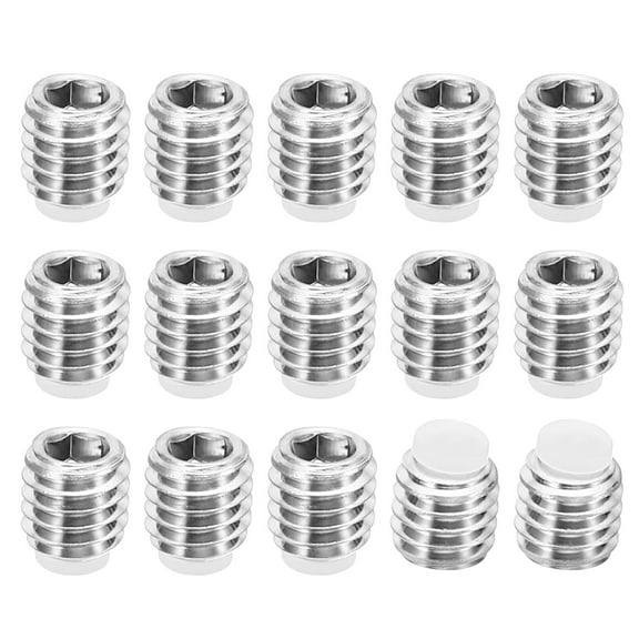 Uxcell M6x6mm Nylon Tip Grub Screw Hex Socket Head Cup Point Anti Slip Set Screws Internal Hex Drive Hardware 15 Pack