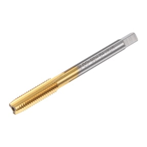 Uxcell M7 x 1 Left Hand Titanium Coated High Speed Steel Machine Straight Flute Tap