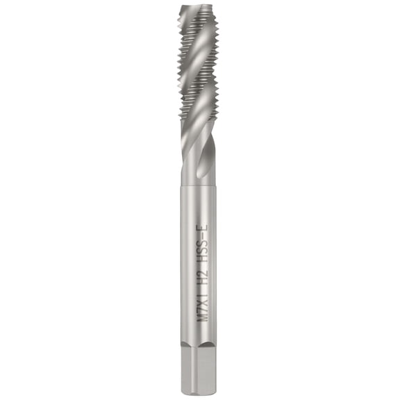 Uxcell M7 x 1 Spiral Flute Thread Tap - M2 High Speed Steel 3 Flute Right Hand Thread Tap Polished Finish Screw Thread Milling Machine Taps Threading Tapping