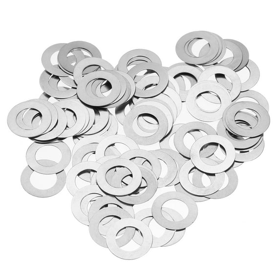Uxcell M8 304 Stainless Steel Flat Washers, 8x14x0.2mm Ultra Thin Flat Spacers for Screw Bolt, 100 Pack