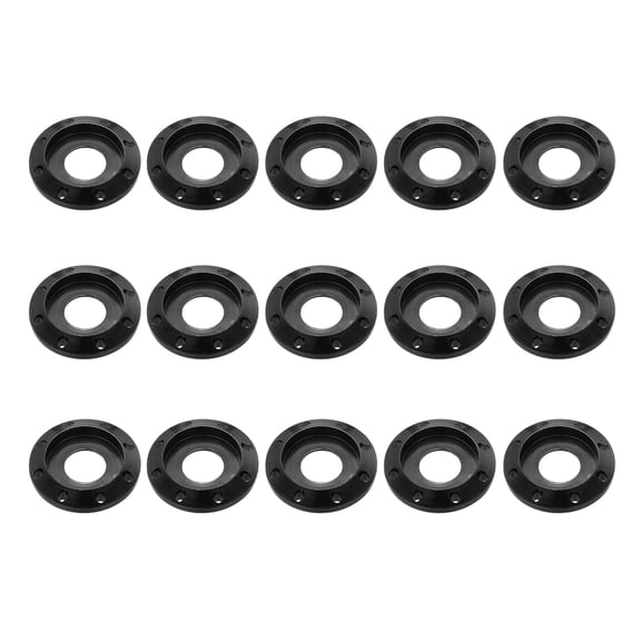 Uxcell M8 Aluminum Eight Holes Washer, Aluminum Alloy Disc Washer Anodized Colorful Decorative Gasket for Drones/RC/FPV /Electric Motorcycle(Pack of 15, Black)