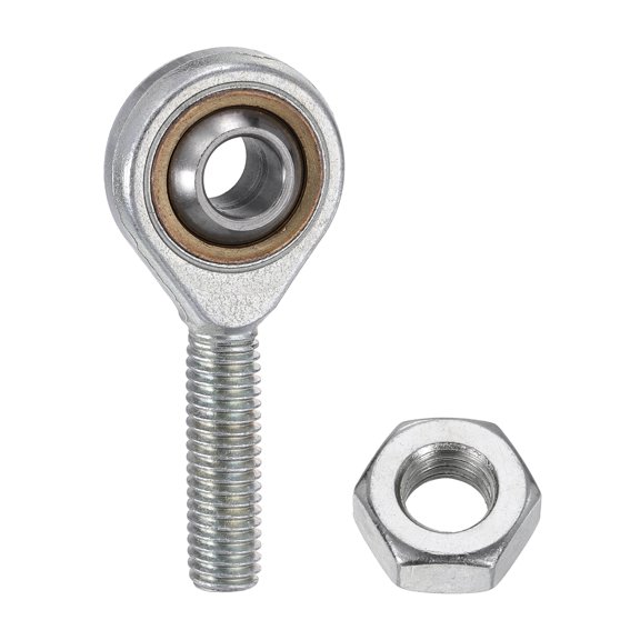 Uxcell M8 Ball Head Joint Rod End Bearing, M8x1.25 Left Hand Thread, Chrome Steel Self Lubricating Angle Ball Joint Socket End Fitting for Hinged Door, Automotive