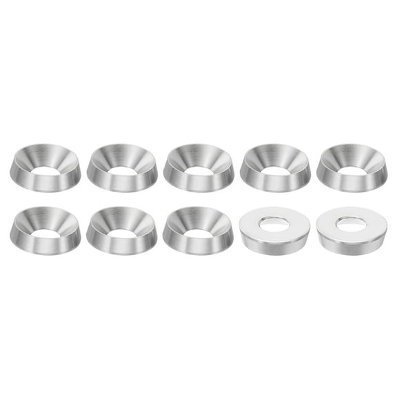 Uxcell M8 Finish Countersunk Washer 10pcs 20mmx5mm 304 Stainless Steel Finishing Cup Washer Screw Bolt Head Gasket