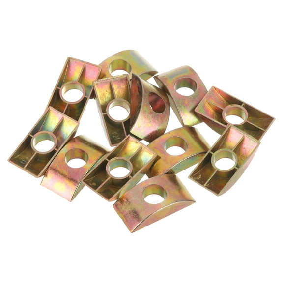 Uxcell M8 Half Moon Nuts Washers, Iron Half Moon Lock Washer, Bronze 12 Pcs