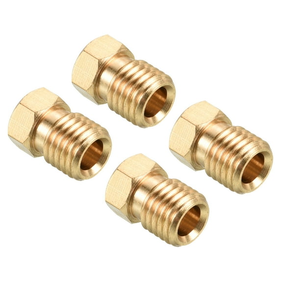 Uxcell M8 Male Thread 4.2mm ID Brass Compression Fittings 4 Pack