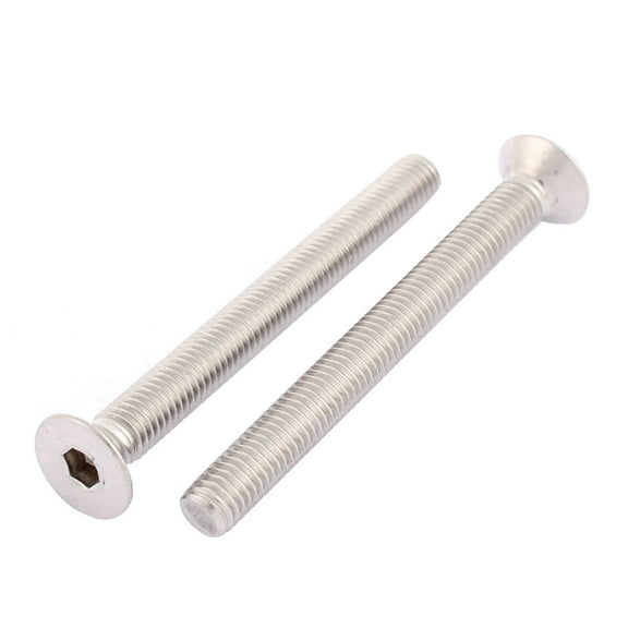 Uxcell M8 Stainless Steel Hex Socket Countersunk Flat Head Screws Bolt 80mm Long (2-pack)