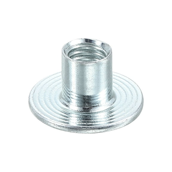 Uxcell M8 T-nuts, 12pcs Carbon Steel Tee Nut Round Base Weld Nut 12mm Height, Silver