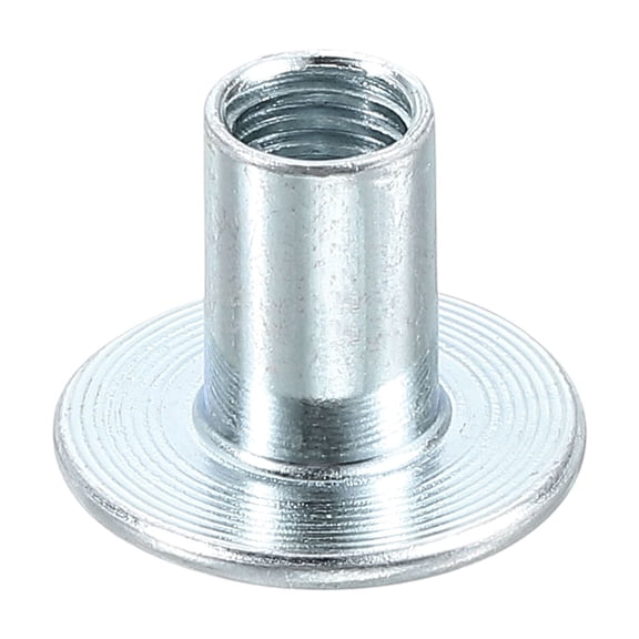 Uxcell M8 T-nuts, 12pcs Carbon Steel Tee Nut Round Base Weld Nut 15mm Height, Silver