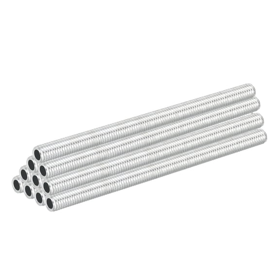 Uxcell M8 Thread Carbon Steel Lamp Pipe, 20 Set 100mm/3.94" Hollow Tube Adapter