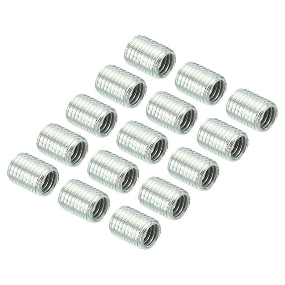 Uxcell M8 to M6 Thread Adapters Sleeve Reducing Nut 10mm Screw Pipe Threaded Tube Coupler Connector 15 Pack