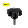 thumbnail image 1 of Uxcell M8 x 0.98'' Hex Shaped Clamping Screw Knob Male Thread  Plastic Silver Tone 4pcs, 1 of 5