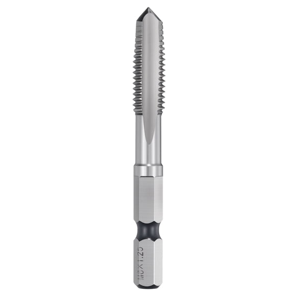 Uxcell M8 x 1.25 Straight Flute Tap - M2 High Speed Steel Metric Right Hand Thread Taps Polished Finish Screw Thread Milling Machine Taps Threading Tapping