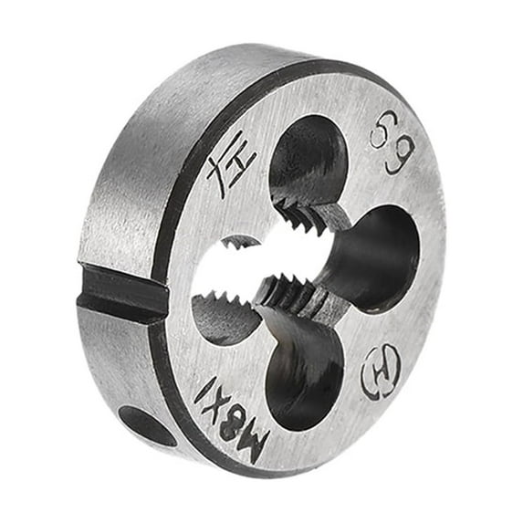 Uxcell M8 x 1 Metric Left Hand Alloy Tool Steel Machine Thread Round Threading Dies