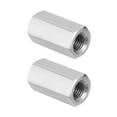 thumbnail image 1 of Uxcell M8 x 1-Pitch 304 Stainless Steel Hex Coupling Nuts, 2Pcs 25mm / 1" Length Fully Threaded Rod Coupling Nut Studding Connector Fasteners, Silver Tone, 1 of 7