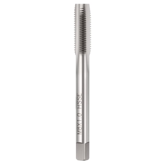 Uxcell M8 x 1 Straight Flute Tap - M35 High Speed Steel Metric Right Hand Thread Tap Polished Finish Screw Thread Milling Machine Taps Threading Tapping