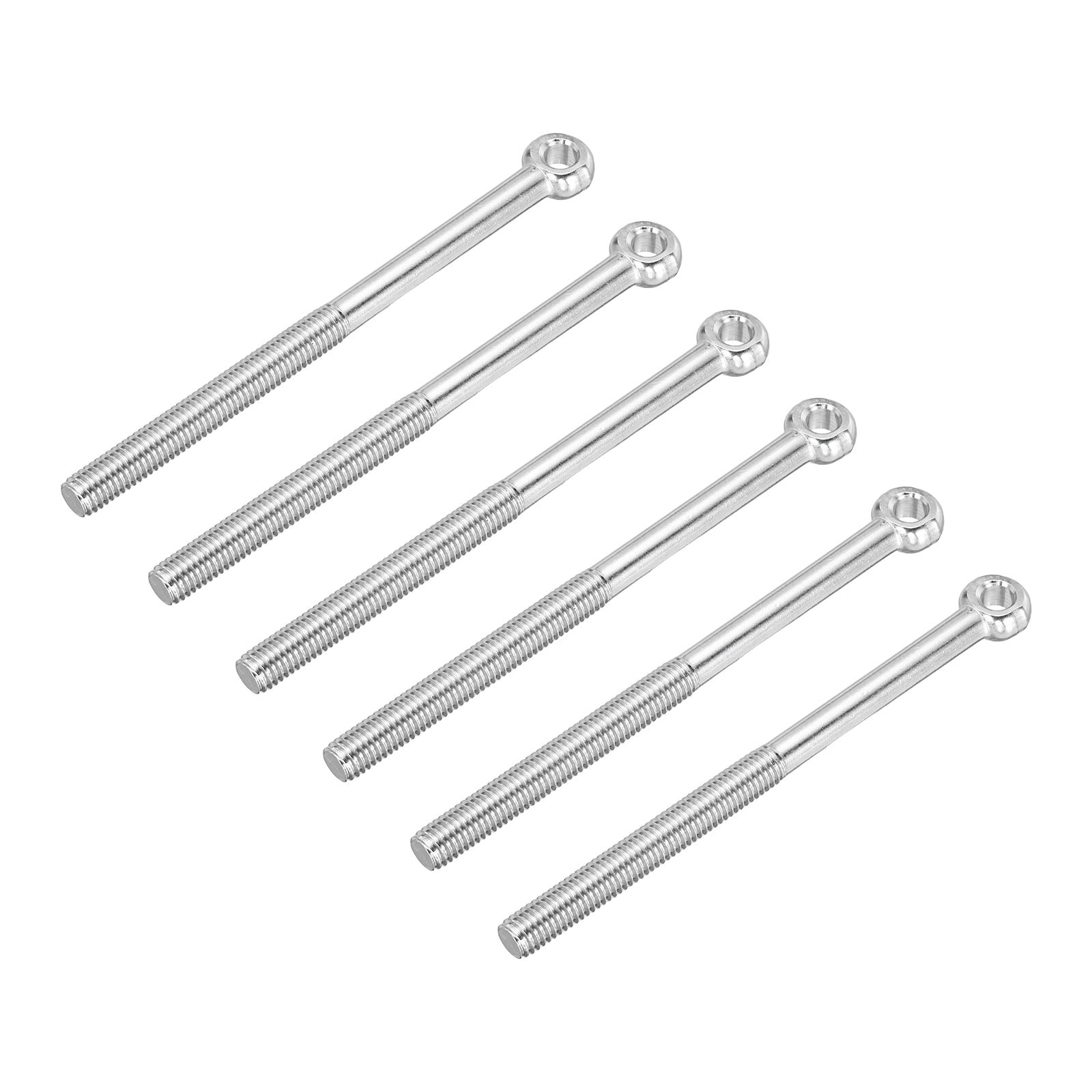 Large Thread Rigging Bolt Uxcell M8 x 120mm Shoulder Swing Lifting Eye Bolt, 6 Pcs 304 Stainless ...